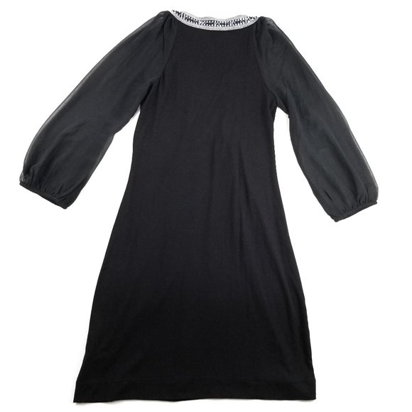 White House Black Market Jewel Neck Chemise Dress - Picture 4 of 12